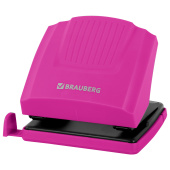 Дырокол BRAUBERG "SUPER", до 30 листов, цвет маджента и черный, 272745 за 389 ₽. Дыроколы настольные.  Доставка по РФ. Без переплат!