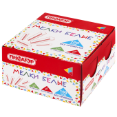 Мел белый БЕЗ ПРИМЕСЕЙ квадратный 100 штук, мягкое письмо, ПИФАГОР, картонная упаковка, 274123 за 192 ₽. Мел белый и цветной.  Доставка по РФ. Без переплат!