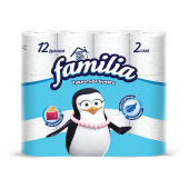 Бумага туалетная бытовая, спайка 12 шт., 2-слойная (12х15 м), FAMILIA CLASSIC, белая, 5070655 за 254 ₽. Туалетная бумага офисно-бытовая.  Доставка по РФ. Без переплат!