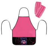 Фартук с нарукавниками для уроков труда BRAUBERG, 3 кармана, 46x54 см, "Pink lava", 273641 за 230 ₽. Фартуки для уроков труда.  Доставка по РФ. Без переплат!
