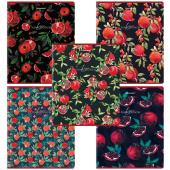 Тетрадь А5, 48 л., BRAUBERG, скоба, клетка, матовая ламинация, выборочный лак, "Гранаты" (микс в спайке), 404376 за 49 ₽. Тетради 40-48 листов.  Доставка по РФ. Без переплат!