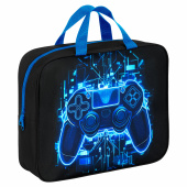 Папка на молнии с ручками BRAUBERG KIDS А4, 1 отделение, полиэстер, 80 мм, "Digital gamepad", 273316 за 413 ₽. Папки-сумки с ручками.  Доставка по РФ. Без переплат!
