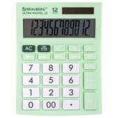 Калькулятор настольный BRAUBERG ULTRA PASTEL-12-LG (192x143 мм), 12 разрядов, двойное питание, МЯТНЫЙ, 250504 за 750 ₽. Калькуляторы настольные. Доставка по РФ. Без переплат!