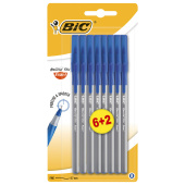 Ручки шариковые с грипом BIC "Round Stic Exact", НАБОР 6+2 шт., СИНИЕ, линия письма 0,28 мм, блистер, 932862 за 261 ₽. Ручки шариковые неавтоматические.  Доставка по РФ. Без переплат!