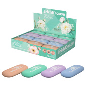 Ластик ERICH KRAUSE "Pastel Bloom", 54х24х10,3 мм, овальный, ассорти, 60772 за 43 ₽. Ластики классические.  Доставка по РФ. Без переплат!
