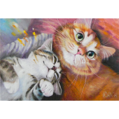 Картина стразами (алмазная мозаика) 30х40 см, ОСТРОВ СОКРОВИЩ "Тёплая дружба", без подрамника, 662561 за 542 ₽. Алмазная вышивка.  Доставка по РФ. Без переплат!