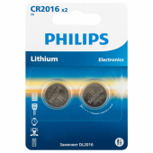 Батарейки литиевые PHILIPS Lithium CR2016, таблетки, дисковые, кнопочные, КОМПЛЕКТ 2 шт., в блистере, Б0064674 за 276 ₽. Батарейки.  Доставка по РФ. Без переплат!
