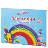 Пластилин классический ЮНЛАНДИЯ "ЮНЫЙ ВОЛШЕБНИК", 36 цветов, 720 г, со стеком, ВЫСШЕЕ КАЧЕСТВО, 105904 за 367 ₽. Пластилин.  Доставка по РФ. Без переплат!