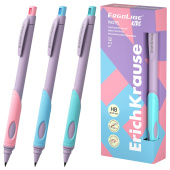 Карандаш механический 2 мм ERICH KRAUSE "ErgoLine Kids Pastel", HB, с точилкой, ассорти, 63833 за 103 ₽. Карандаши механические.  Доставка по РФ. Без переплат!