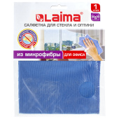 Салфетка из МИКРОФИБРЫ для стекла и оптики 30х30 см, синяя, 250 г/м2, LAIMA, 601256 за 84 ₽. Салфетки хозяйственные.  Доставка по РФ. Без переплат!