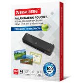 Пленки-заготовки для ламинирования МАЛОГО ФОРМАТА, А6, КОМПЛЕКТ 100 шт., 100 мкм, BRAUBERG, 531785 за 198 ₽. Пакеты для ламинирования.  Доставка по РФ. Без переплат!