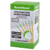 Зубочистки с МЕНТОЛОМ бамбуковые 1000 шт. в индивидуальной бумажной упаковке, BOOMHOUSE (БУМХАУС), 701951 за 188 ₽. Зубочистки.  Доставка по РФ. Без переплат!