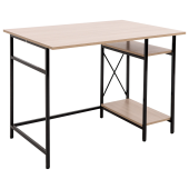 Стол BRABIX "SMART CD-018", 1100х600х765 мм, ЛОФТ, 2 полки, металл/ЛДСП ясень шимо светлый, каркас черный, 641945 за 7&nbsp;042 ₽. Столы компьютерные на металлокаркасе "Loft".  Доставка по РФ. Без переплат!