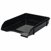 Лоток горизонтальный для бумаг BRAUBERG "Classic", 330х255х62 мм, черный, 237285 за 273 ₽. Лотки горизонтальные (поддоны).  Доставка по РФ. Без переплат!