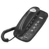 Телефон TEXET TX-238, световая индикация звонка, тональный / импульсный режим, повтор, черный, 126898 за 1&nbsp;372 ₽. Стационарные телефоны.  Доставка по РФ. Без переплат!