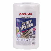 Салфетки универсальные в рулоне 200 шт., СУПЕР ТРЯПКА, 23х25 см, вискоза, 40 г/м2, соты, LAIMA, 605488 за 525 ₽. Салфетки хозяйственные.  Доставка по РФ. Без переплат!