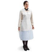 Фартуки полиэтиленовые, КОМПЛЕКТ 100 шт., одноразовые, размер 69 см х 107 см, плотность 14 мкм за 608 ₽. Фартуки одноразовые.  Доставка по РФ. Без переплат!