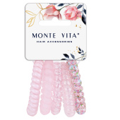 Резинки для волос НАБОР 5 шт., диаметр 5 см, пружинка, розовые, MONTE VITA (МОНТЕ ВИТА), 457062 за 107 ₽. Резинки для волос.  Доставка по РФ. Без переплат!