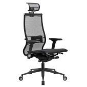 Кресло офисное МЕТТА "SAMURAI" Black Edition, сверхпрочная сетка, регулируемое, черное за 39&nbsp;016 ₽. Кресла SAMURAI.  Доставка по РФ. Без переплат!