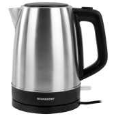 Чайник BRASSON (БРАССОН) KT-040, 1,7 л, 2200 Вт, индикатор уровня воды, сталь, черный, 455192 за 1&nbsp;851 ₽. Чайники.  Доставка по РФ. Без переплат!