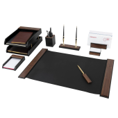 Набор настольный GALANT "Sirius" из дерева, 8 предметов, цвет "орех/чёрный", 238161 за 14&nbsp;750 ₽. Настольные наборы и аксессуары из дерева.  Доставка по РФ. Без переплат!