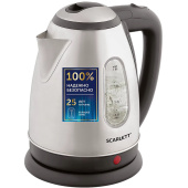 Чайник SCARLETT SC-EK21S88, 1,8 л, 2200 Вт, закрытый нагревательный элемент, стальной за 2&nbsp;460 ₽. Чайники.  Доставка по РФ. Без переплат!