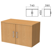 Шкаф-антресоль "Монолит", 740х390х450 мм, цвет бук бавария, АМ01.1 за 5&nbsp;802 ₽. Набор мебели "Монолит".  Доставка по РФ. Без переплат!