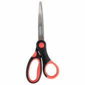 Ножницы BRAUBERG "Office", 160 мм, красно-черные, прорезиненные ручки, 2-х сторонняя заточка, 231564 за 185 ₽. Ножницы универсальные.  Доставка по РФ. Без переплат!