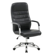 Кресло офисное BRABIX "Stark EX-547", экокожа, хром, черное, 531948 за 16 783 ₽. Кресла для руководителей.  Доставка по РФ. Без переплат!