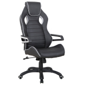 Кресло компьютерное BRABIX "Techno Pro GM-003", экокожа, черное/серое, вставки серые, 531814 за 20 283 ₽. Кресла игровые.  Доставка по РФ. Без переплат!