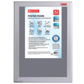 Рамка настенная для рекламы БОЛЬШОГО ФОРМАТА (420х594 мм), алюминиевая, прижимные стороны, BRAUBERG, 232205 за 4&nbsp;508 ₽. Подставки, таблички, рамки настенные и дверные.  Доставка по РФ. Без переплат!