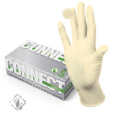 Перчатки смотровые латексные CONNECT, 50 пар (100 штук), размер S (малые), - за 882 ₽. Перчатки медицинские.  Доставка по РФ. Без переплат!