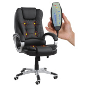 Кресло офисное BRABIX "Comfort MS-003", 6 массажных модулей, экокожа, черное, 532521 за 22 474 ₽. Кресла с массажным модулем.  Доставка по РФ. Без переплат!