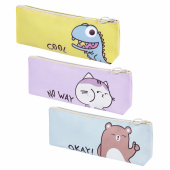 Пенал мягкий ПИФАГОР, 1 отделение, ПВХ, ассорти "Animals", 21х8х3 см, 273826 за 119 ₽. Пеналы мягкие.  Доставка по РФ. Без переплат!