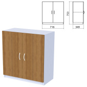 Шкаф закрытый "Бюджет", 716х349х753 мм, орех французский (КОМПЛЕКТ) за 8&nbsp;097 ₽. Набор мебели "Бюджет".  Доставка по РФ. Без переплат!