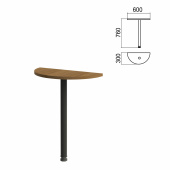 Стол приставной полукруг "Арго", 600х300х760 мм, орех/опора черная (КОМПЛЕКТ) за 3 476 ₽. Набор мебели "Арго". Доставка по РФ. Без переплат!