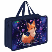 Папка на молнии с ручками BRAUBERG KIDS А4, 1 отделение, пластик, 100 мм, "Fairy fox", 273375 за 231 ₽. Папки-сумки с ручками.  Доставка по РФ. Без переплат!