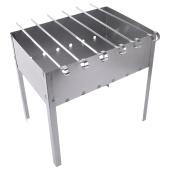 Мангал сборный размер 350х240х350 мм + 6 шампуров в плёнке длина 330 мм, в плёнке, 701724 за 324 ₽. Мангалы.  Доставка по РФ. Без переплат!