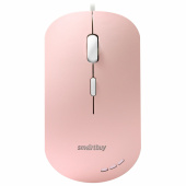 Мышь проводная бесшумная SMARTBUY 288-P, USB, 3 кнопки + 1 колесо, оптическая, розовая, 06833, SBM-288-P за 498 ₽. Мыши проводные компьютерные.  Доставка по РФ. Без переплат!