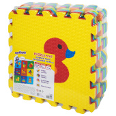 Коврик-пазл напольный 0,9х0,9 м, мягкий, "Игрушки", 9 частей 30х30 см, толщина 1 см, ЮНЛАНДИЯ, 646668, 664668 за 780 ₽. Игрушки развивающие.  Доставка по РФ. Без переплат!