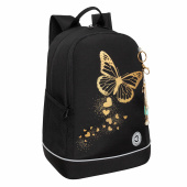 Рюкзак GRIZZLY школьный, анатомическая спинка, 2 отделения, для девочек, "GOLDEN BUTTERFLY", 38х28х18 см, RG-463-5/1 за 3 154 ₽. Рюкзаки для начальной и средней школы.  Доставка по РФ. Без переплат!