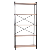 Стеллаж BRABIX "SMART SH-004", 790х360х1950 мм, ЛОФТ, 5 полок, металл/ЛДСП ясень шимо светлый, каркас черный, 641943 за 8 667 ₽. Стеллажи мебельные на металлокаркасе "Loft".  Доставка по РФ. Без переплат!