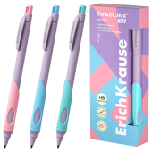 Карандаш механический 2 мм ERICH KRAUSE "ErgoLine Kids Pastel", HB, с точилкой, ассорти, 63833 за 107 ₽. Карандаши механические.  Доставка по РФ. Без переплат!