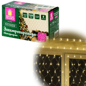 Электрогирлянда-сеть комнатная 1,5х1 м, 120 LED, теплый белый, 220 V, контроллер, ЗОЛОТАЯ СКАЗКА, 591104 за 494 ₽. Электрогирлянды и световые фигуры.  Доставка по РФ. Без переплат!