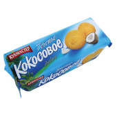Печенье КУХМАСТЕР "Кокосовое", песочное, с кокосовой стружкой, 270 г, 204407 за 262 ₽. Печенье, крекеры, сухари и сушки.  Доставка по РФ. Без переплат!