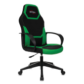 Кресло компьютерное BRABIX "Alpha GM-018", ткань/экокожа, черное/зеленое, 532639, GM-018_532639 за 7 649 ₽. Кресла игровые. Доставка по РФ. Без переплат!