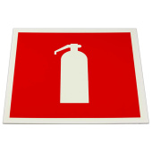 Знак пожарной безопасности "Огнетушитель", 200х200х2 мм, фотолюминесцентный, пластик, F04, код 1С/F 04 за 123 ₽. Знаки пожарной безопасности. Доставка по РФ. Без переплат!