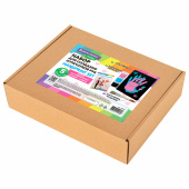 Набор отпечатки рук: холст 18х24 см, акрил 3 цвета, кисть + сертификат В ПОДАРОК! BRAUBERG HOBBY, 192530 за 380 ₽. Наборы для художников.  Доставка по РФ. Без переплат!