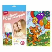 Картина по номерам для детей, АССОРТИ, основа картон, краски, кисть, палитра, LORI за 256 ₽. Наборы для рисования и моделирования.  Доставка по РФ. Без переплат!