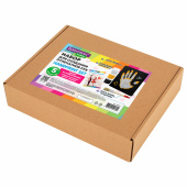 Набор отпечатки рук: холст 18х24 см, перламутр 3 цвета, кисть + сертификат В ПОДАРОК, BRAUBERG HOBBY, 192531 за 407 ₽. Наборы для художников.  Доставка по РФ. Без переплат!